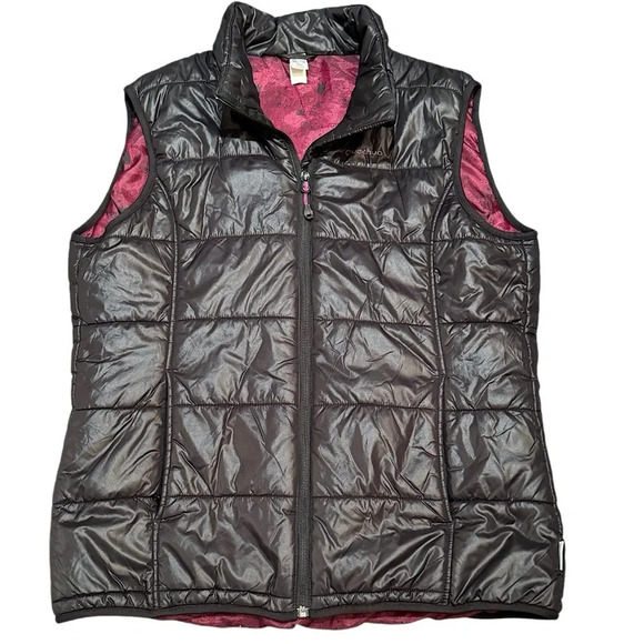 QUECHUA Men's L Black Vest Zip Pockets Hiking Outdoor Gorpcore Accent Lining - Picture 1 of 10